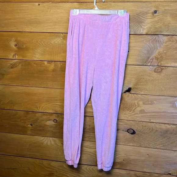 Zara Womens Lilac joggers Terry Cloth pull on pockets casual comfort lounge Y2K‎ - Picture 1 of 9
